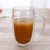 Taza de Té de Vidrio Transparente para Hogar de Doble Capa con Forma de Huevo Transfronteriza, Vidrio de Alto Borosilicato, Aislada para Leche y Café