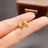 Pendientes de Esmeralda Natural Transfronterizos Accesorios para Mujer Nicho Alta Gama Joyería de Plata 925 3*3mm Moda Venta Directa de Fábrica