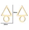 Clavos de Oreja Redondos Triangulares Geométricos Simples ins Europa y América Amazon Nuevos Clavos Distintivos para Cartílago Auricular Joyería de Nicho Femenina
