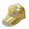 Gorra de hip-hop europea y americana transfronteriza Amazon AliExpress gorra de jazz de cuero PU colorido gorra de béisbol láser comercio exterior