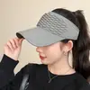 Chapéu de Sol de Verão Vazio com Padrão de Escamas de Peixe Transfronteiriço para Mulheres Estilo Coreano Chapéu de Tricô Boné de Baseball com Aba Chapéu para Esportes ao Ar Livre