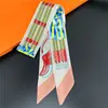 Nuevo Pañuelo Pequeño de Seda Biselado Amazon Transfronterizo Pañuelo Francés Pequeño Cinta Decorativa para Bolso Atado Souvenir Versátil para Mujeres