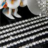 Cadena de garra intensiva plateada dorada a granel directa de fábrica de 2 mm a 4 mm/cadena de diamantes accesorios de joyería DIY
