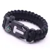 Pulseira de Sobrevivência Selvagem, Pulseira de Paracord, Pulseira Multifuncional Trançada Salva-Vidas das Forças Especiais Lobo Guerreiro, Equipamento de Sobrevivência ao Ar Livre