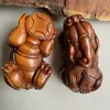 Pieza de mango de talla en madera de azufaifo regalo de la suerte hecho a mano madera maciza talla decoración de madera de azufaifo manualidad regalo