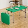Mesa plegable ligera sin instalación, mesa de comedor portátil para el hogar, mesa rectangular simple de plástico para puesto exterior