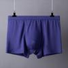 Roupa íntima masculina de Modal Vermelho Benmingnian Boxer Masculino de Cintura Média-Alta Respirável Solto Tamanho Plus Boxer para Gordos