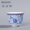 Tigela de Chá Grande de Porcelana Azul e Branca, Conjunto de Chá de Cerâmica, Tigela Cerâmica Sancai, Xícara de Chá de Porcelana Branca, Bule Individual de Mão