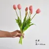 Ramo de Tulipanes Artificiales con 7 Cabezas, Flores Falsas, Arte Floral, Goma Blanda Realista, Estilo Ins para Fotografía, Decoración de Sala de Estar, Venta al por Mayor Transfronteriza