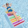 Sofá inflable de agua con doble fila flotante y forma de cisne sandía para tomar el sol, colchón inflable reclinable, colchoneta de playa, anillo de natación