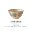 Conjunto de tigela e prato pintados com underglaze estilo japonês, louça de cerâmica para uso doméstico, tigela de sopa, tigela de macarrão, tigela de iogurte de alta qualidade, atacado