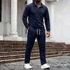 Moda de Rua 3D Outono 2026 Shein Amazon Conjunto Simples Solto de Moletom e Calça Tamanho Europeu