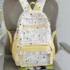 Mochila con Estampado Completo de Gato de Dibujos Animados Linda Serie Sal Marina para Estudiantes de Primaria, Mochila de Viaje Versátil y a la Moda para Niñas