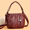 Cross-border Urban 2024 Nova Bolsa Plissada Feminina Moda All-match Ombro Crossbody Bolsa Feminina Bolsa Vintage Mom