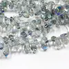 Al por mayor 6x12 mm Cuentas de Vidrio Cosidas a Mano Cuentas Sueltas Material para Accesorios de Joyería DIY Cuentas de Gota de Agua con Agujero Horizontal de Cristal