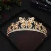 Corona de Novia Transfronteriza Aleación Pedrería Fiesta de Cumpleaños Tiara Princesa Accesorios para el Cabello de Niños Pedrería Tocados de Boda En Stock