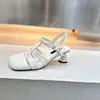 ¡En stock, se envía al instante! Zapatos de Mujer Estilo Europeo con Tacones Gruesos Altos, Hebilla de Moda, Zapatos de Jaula de Cerdo Tejidos Calados, Sandalias Romanas para Mujer