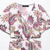 Ropa de Mujer para Exportación Transfronteriza 2025 Primavera y Verano Nuevo Estilo Europeo y Americano Diseño Abierto Vestido de Popelina Estampado 2877/208