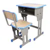 Conjunto de Mesa e Cadeira para Sala de Aula Escolar, Mesa de Estudante com Altura Ajustável, Mesa e Cadeira de Estudo em Madeira Maciça