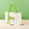 Bolsas de lona laminada personalizadas con logo y cinta, bolsas de compras publicitarias de alta gama, bolsas tridimensionales de mano
