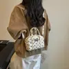 Bolsa de Bolinhas Estilo Coreano para Bowling Feminino 2026 Verão Nova Pequena de Nicho Alto Valor Ombro Único Transversal de Mão Almofada Pequena Quadrada
