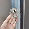 Broche de Broche de Cristal Popular Vintage con Colgante de Gota de Agua Grande Broche de Corsage Exagerado con Pedrería Accesorios de Ropa Accesorios Mujer