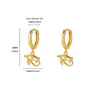 Brincos Olho Turco Azul da Moda Europeia e Americana Colar com Pingente Olho do Diabo Gota de Óleo em Aço Inoxidável Banhado a Ouro 18K para Mulheres