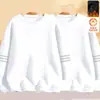 Sudadera con forro polar para hombre, nuevo modelo invierno 2025, cuello redondo, corte holgado, otoño, top sin capucha, chaqueta de manga larga para adolescentes