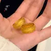 Mismo Estilo que el Anillo Trenzado de Filigrana Oro Arena para Mujeres de la Tienda de Oro Puzuo, Anillo de Dedo Índice de Moda Estilo Chino Lujo Ligero