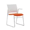Silla de Entrenamiento Minimalista Nórdica con Marco de Acero Galvanizado en Forma de Lazo, Silla de Plástico Grueso Apilable Multicolor, Directo de Fábrica