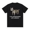 Estou Contaminado com Radiação Camiseta Meme de Gato Engraçado Shor