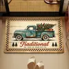 Alfombrillas de Piso Navideñas Populares Personalizables Transfronterizas, Alfombrillas de Piso Navideñas Absorbentes de Agua, Antideslizantes, Resistentes a Manchas, Alfombras de Entrada, Alfombrillas de Piso