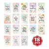 18 Cartões de Autocura Florais em Aquarela de Compra Direta Transfronteiriça com Frases de Energia Positiva, Cartões de Cumprimentos para Decoração de Presente