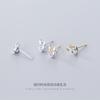Aretes Aerchi de Plata Esterlina S925 Moda Navideña Astas Incrustadas con Diamantes Lindos Aretes de Animal Ciervo G5847