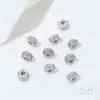 Cuentas Espaciadoras de Zirconia con Forma de Copo de Nieve y Cuentas de Barril con Recubrimiento de Platino de Cobre de Larga Conservación de Color Colgante Passepartout Accesorios de Joyería para Bricolaje