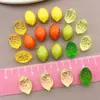 Acrílico Transparente Fruta Estéreo Limón Colgante Colgante Hecho a Mano DIY Pulsera Collar Llavero Accesorios de Joyería