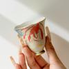 Taza de Té de Florero Alto con Flor de Loto Pintada a Mano con Esmalte Caramelo, Taza de Té para el Hogar, Juego de Té Kung Fu, Taza Individual Antigua