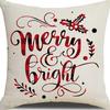 Capa de Almofada Estampada de Natal Amazon Decoração de Sala de Estar Casa Papai Noel Nova Almofada de Sofá Macia