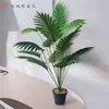 Plantas Artificiais Decorativas Grandes Transfronteiriças, Plantas Simuladas para Paisagismo Interno, Combinações de Folhas de Palmeira Leque, Folhagens Artificiais para Paisagismo