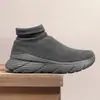 Novos sapatos-meia masculinos transfronteiriços para outono e inverno, sapatos casuais slip-on leves para casais, sapatos casuais esportivos com aumento de altura para homens