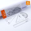 Xiaoyuer 15cm juego de cuatro piezas para estudiante traje-pie regla de oficina regla simple traje logotipo personalizable venta al por mayor