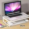 Suporte elevatório para computador, organizador de mesa, base refrigeradora para laptop, armazenamento para dormitório/escritório, bandeja para teclado