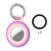 Adequado para Capa Protetora Apple Airtag, Dispositivo de Posicionamento Anti-Perda Apple, Chaveiro de Casca Dura com Fivela Rotativa Impermeável de Duas Cores