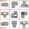Conector de Tubo Quadrado 25X25 Fivela Cotovelo Tampão de Tubo Fivela Fixa Assento com Flange Aço Quadrado Tubo Quadrado Galvanizado Leide Zhu