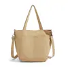 Nova bolsa feminina casual simples de cor sólida estilo japonês, bolsa estudantil de grande capacidade, bolsa transversal para o dia a dia, bolsa de ombro