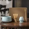 Conjunto de Tigela de Matcha Estilo Japonês Ferramentas Pincel Cerimônia do Chá Acessórios para Conjunto de Chá Colher de Chá Baibenli Ponto de Bambu Roxo Chá