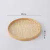 Recogedor de Bambú Guardería Ecológico Hecho a Mano DIY Materiales de Decoración Cesta para Recoger Té Cesta Bandeja de Bambú Decoración Estilo Pastoral