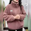 Abrigo grueso con forro polar de invierno, ropa de algodón acolchada cálida para madre, ropa para mujer que reduce la edad, top holgado adelgazante de forro polar