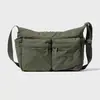 Bolso bandolera de nailon con cremallera y múltiples bolsillos estilo japonés, ligero, impermeable, de gran capacidad, con un diseño elegante