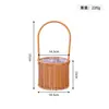 Cestas de Flores de Rattan Sintético Transfronteiriças, Cestas de Flores para Feriados de Rattan Plástico, Cestas de Palha Trançada de Mão, Cestas para Arranjos de Flores, Cestas de Presente